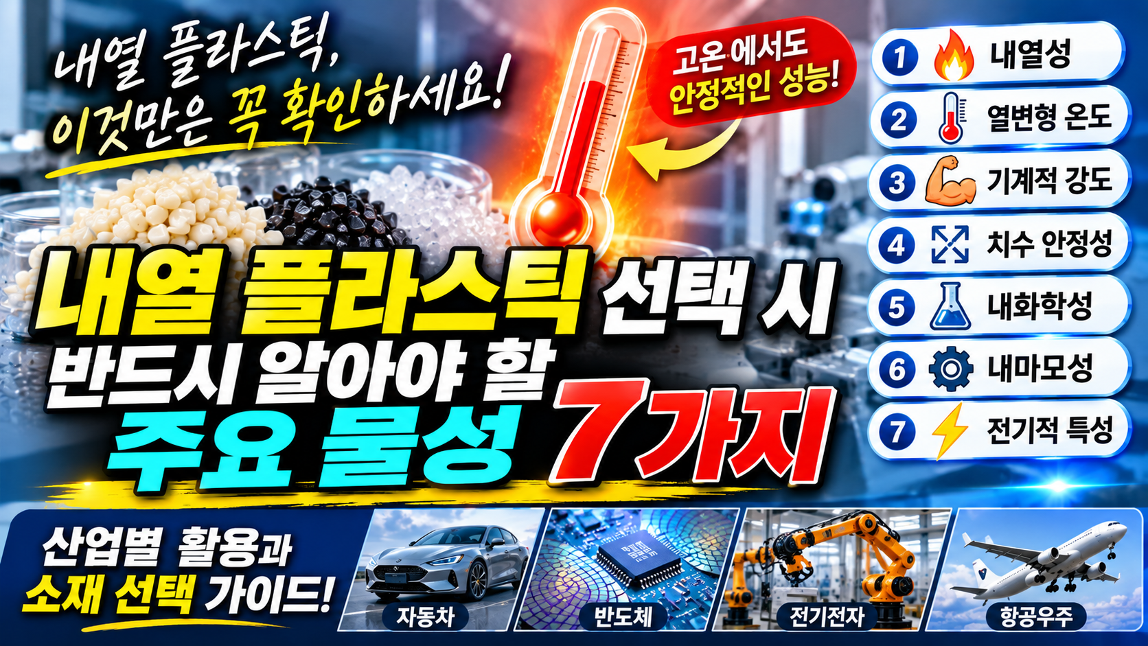 내열 플라스틱 주요 물성 7가지